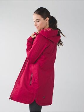 Lululemon Definitely Raining Jacket Cranberry